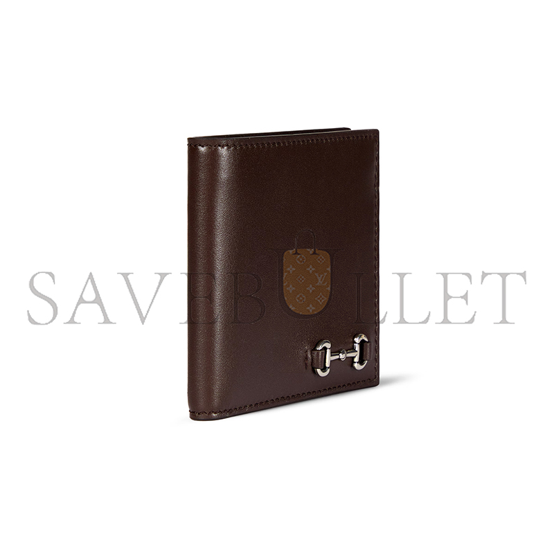 GUCCI BI-FOLD WALLET WITH HORSEBIT 846950 (11*9cm) GUCCI BI-FOLD WALLET WITH HORSEBIT 846950 (11*9cm)